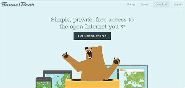 TunnelBear最佳免费 VPN - 为 macbook 用户