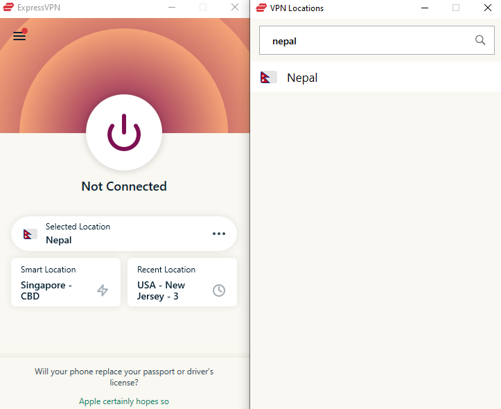 ExpressVPN-尼泊尔服务器
