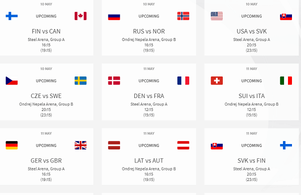 IIHF-World-Championship-2019-Schedule