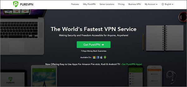 PureVPN - Mejor VPN para portátil