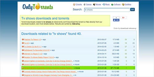 OnlyTorrents Meilleurs sites de Torrent pour les émissions de télévision