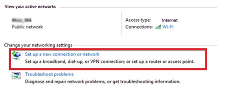 在Windows 8.1上安装VPN - 第2步