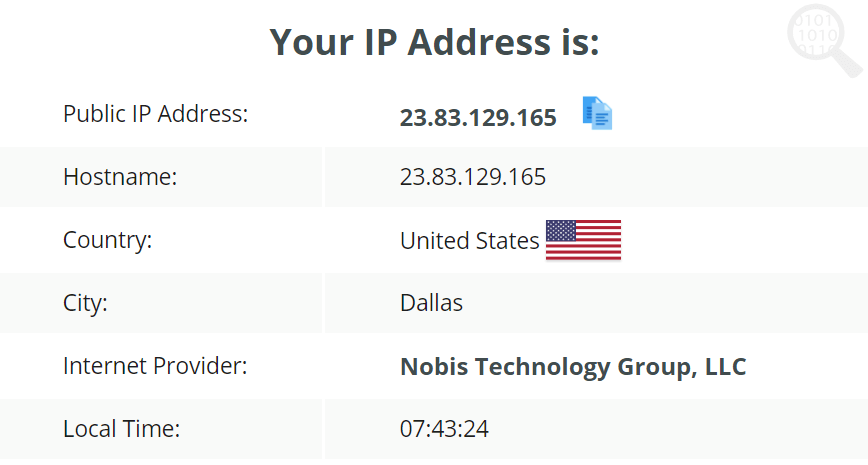 Anonine-VPN-IP-Lek-Test