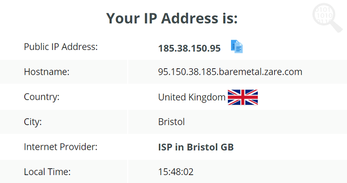 Gebufferde VPN-IP-Lektest