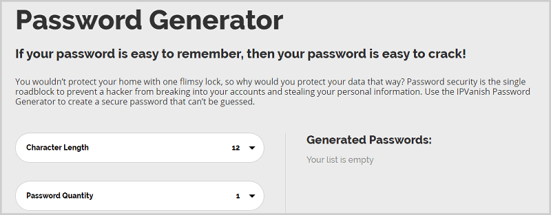Password-Generator-IPVanish-VPN
