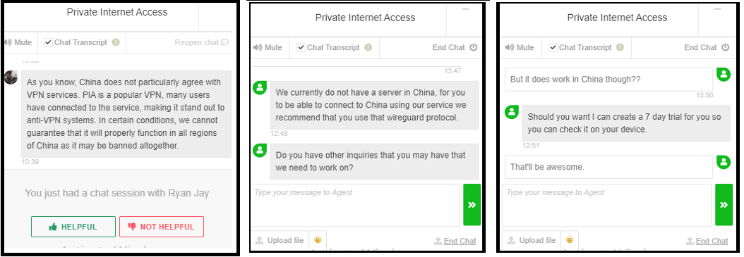 pia vpn chat support