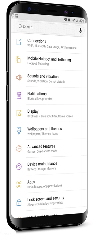 settings-option-on-android-phone-in-UAE