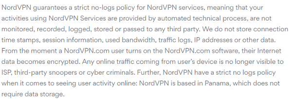 NordVPN隐私政策审核-1