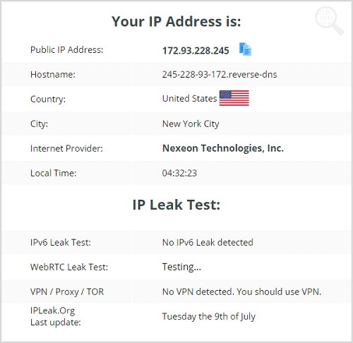 Surfshark-IP-Leak-Test