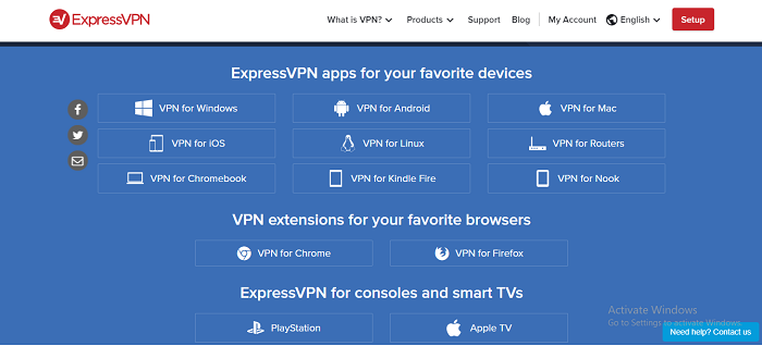 expressvpn-web sitesi-indirme-uygulamalar-sayfa
