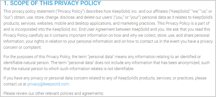 Keepsolid-VPN-记录和隐私政策