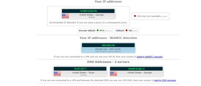 Psiphon-VPN-IPLEAK-Verenigde Staten