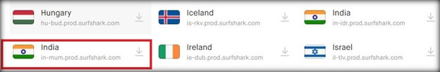 surfshark-server-lijst-india