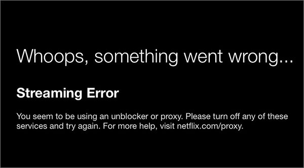 Netflix - 代理错误 - 1
