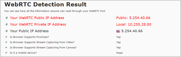 Ivacy-WebRTC-Leak-Test