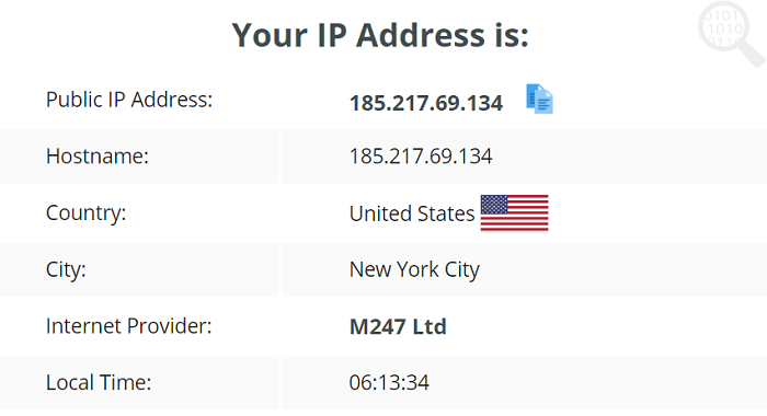 Bevestigde VPN-IP-test