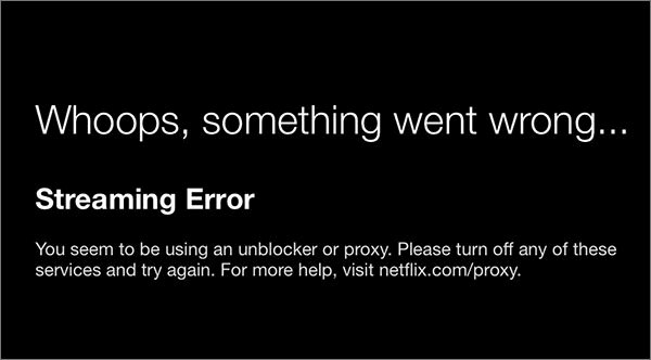 vpnbook proxy error during connecting to Netflix