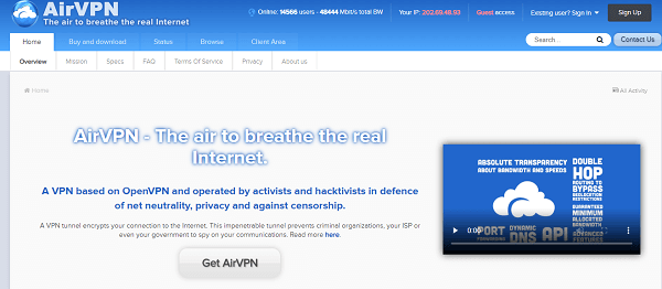 AirVPN Review - Promising VPN App W/ Small Server Network
