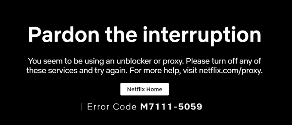 IVPN-Netflix-error