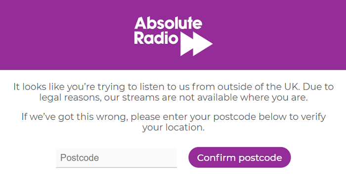 absolute-radio-blocked-in-USA-geo-restriction-error