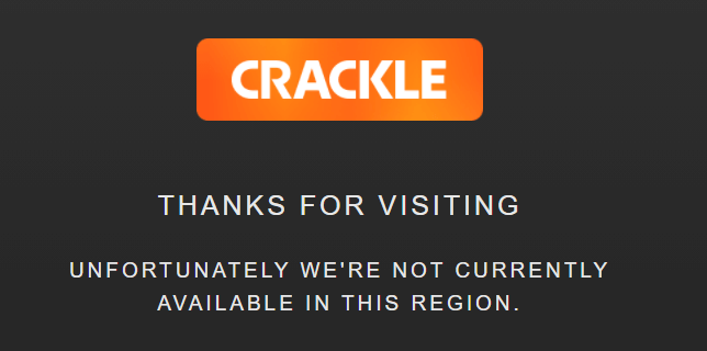 Crackle geo-restriction error