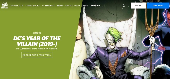 Sitio web del Universo DC