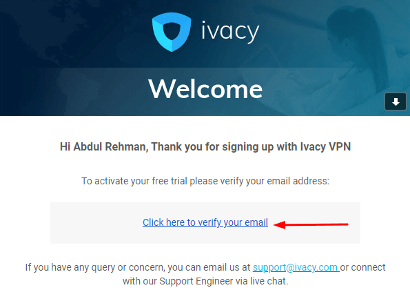 Ivacy-free-trial-confirmation-email-link