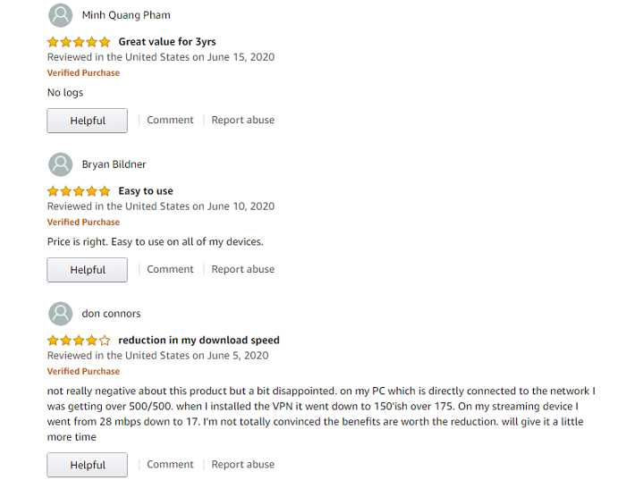 cyberghost-positive-comments-on-amazon-app-store-in-France