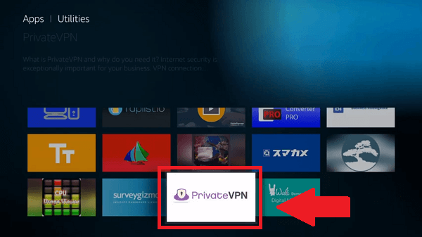 search-for-PrivateVPN-on-FireStick