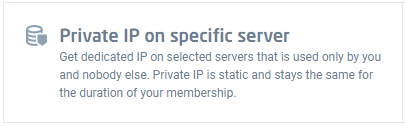 Astrill VPN Private IP-functie