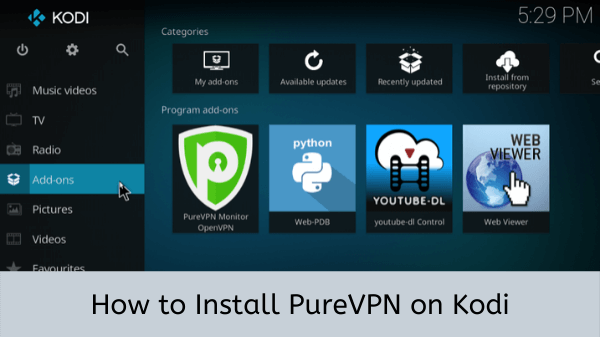  PureVPN auf Kodi installieren in - Deutschland 