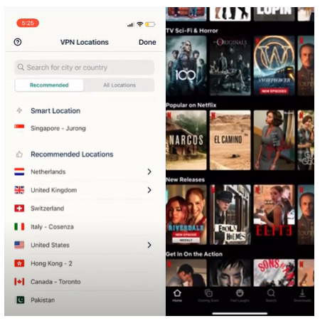 unblocked-netflix-on-iphone-with-expressvpn-in-Singapore