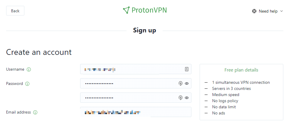 protonvpn-signup-details-screen-for-free-trial