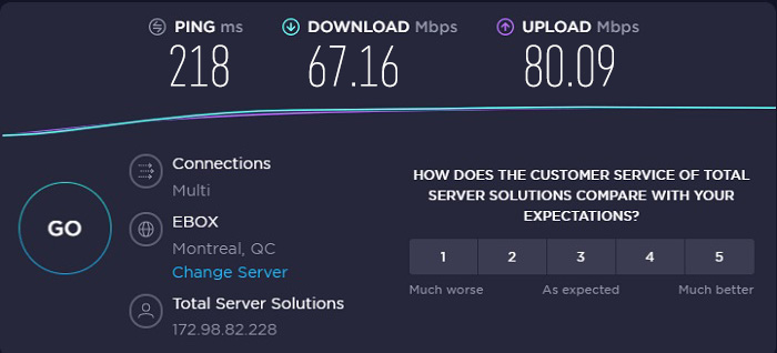 Cyberghost-canada-speed-test-in-Singapore