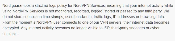  Politica sulla privacy di Nordvpn 