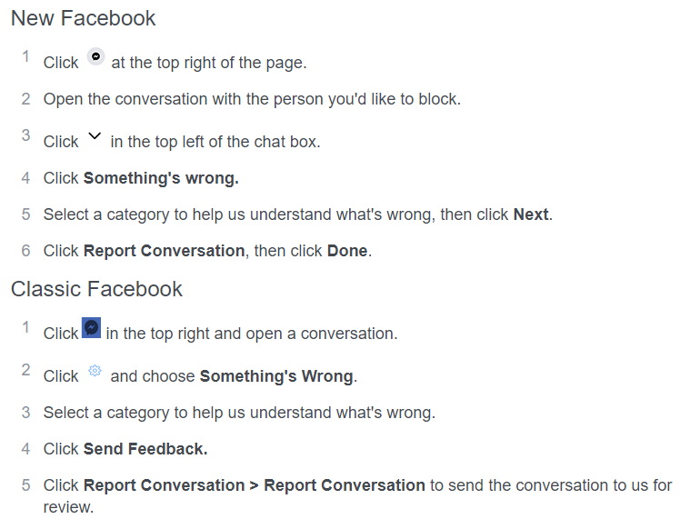 Facebook-report-option