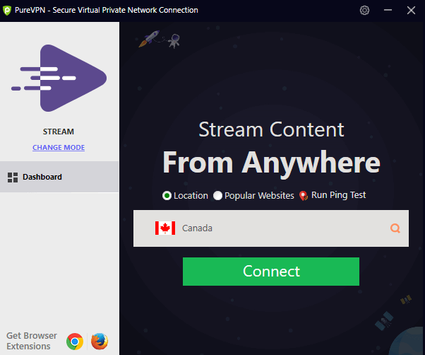 conexión a purevpn Canadá