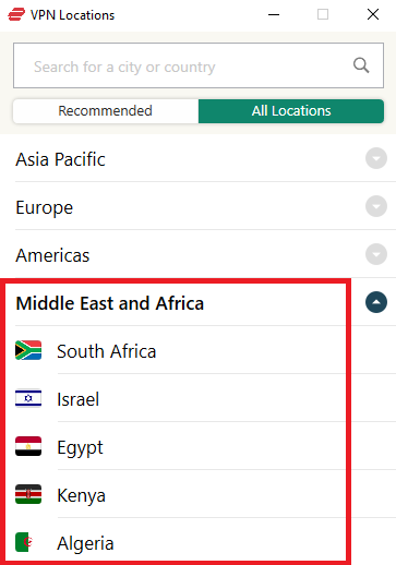 expressvpn-servers-in-het-Midden-Oosten