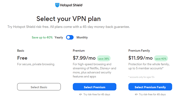 Hotspot Shield - Servicio VPN gratuito confiable