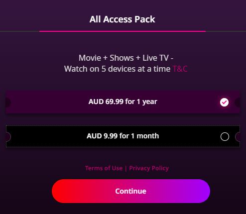 zee5 subscription price in australia