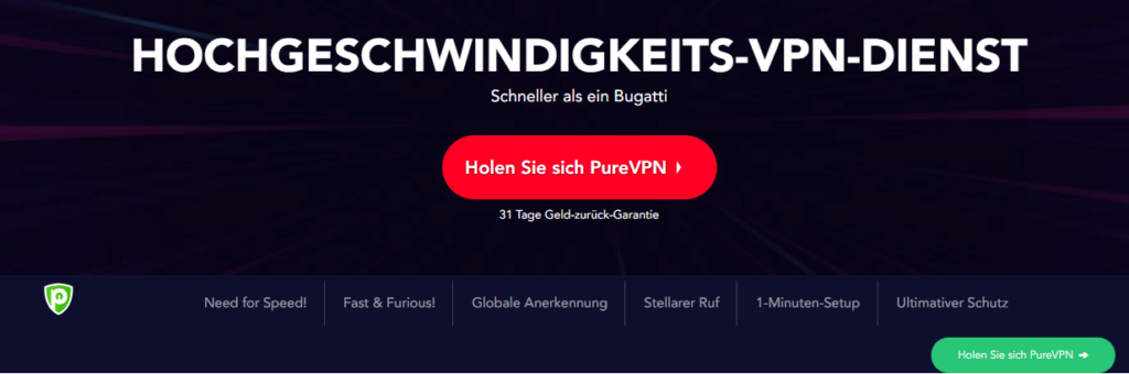 PureVPN süper hızlı VPN