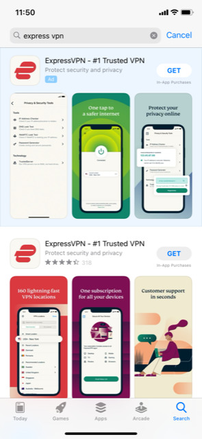 search-expressvpn-iphone-app