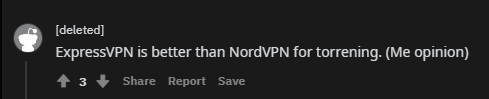 expressvpn-nordvpn-torrenting-comparison-reddit-comment