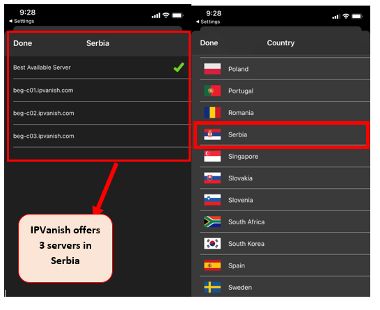 IPVanish-Serbia-Servers-For Netherland Users 