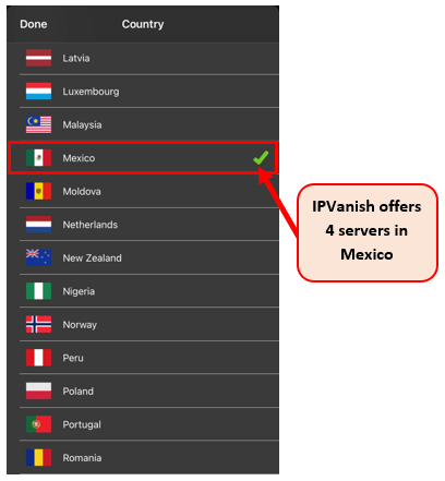 IPvanish-Mexico-servers