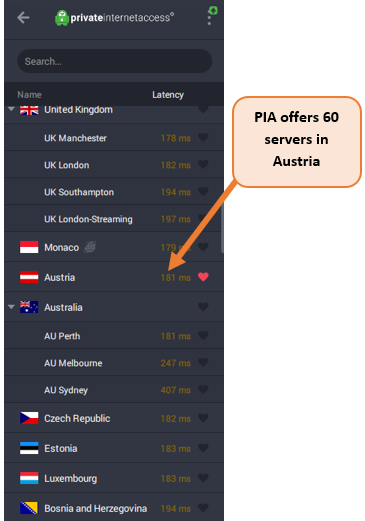 PIA-Austrian-Servers
