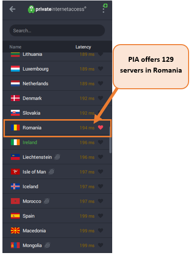 PIA-Roemenië-server