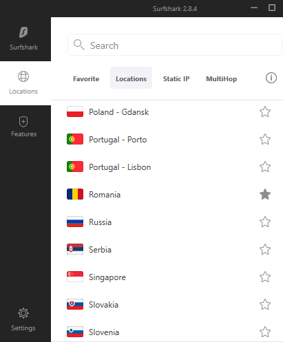Surfshark-Romania-servers-For UAE Users