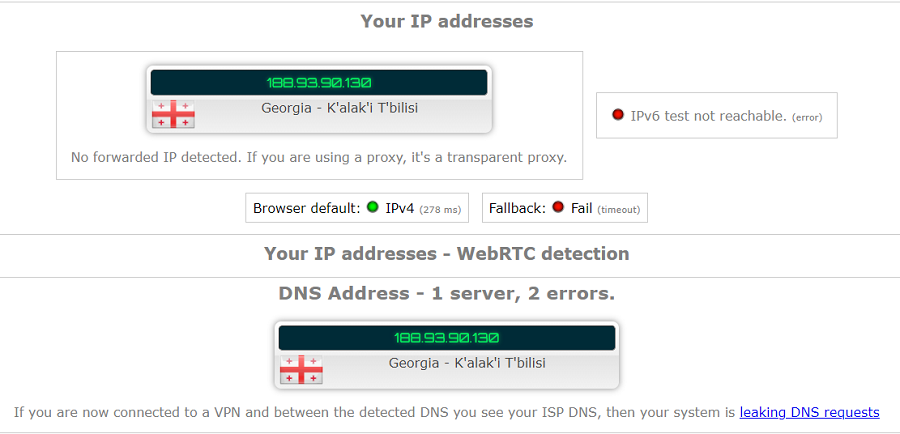 cyberghost-dns-ip-leak-test-For South Korean Users