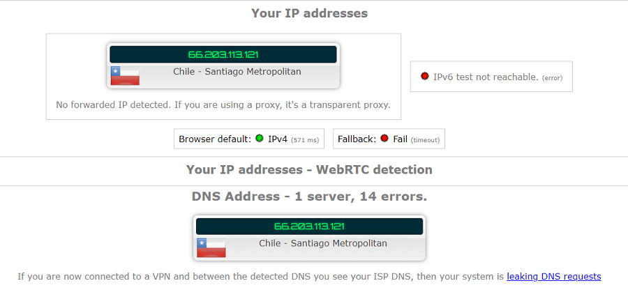 cyberghost-dns-ip-leak-test